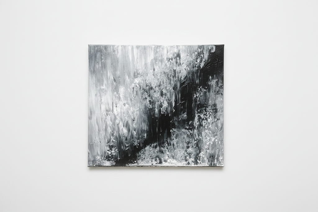 Shadows of My Past by Yaku - original acrylic painting on white background, 59cm x 42cm