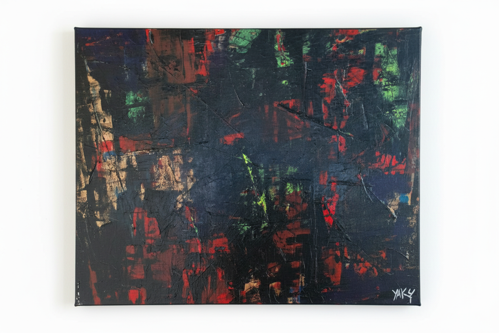 Wild Images by Yaku - original acrylic painting on white background, 51cm x 41cm