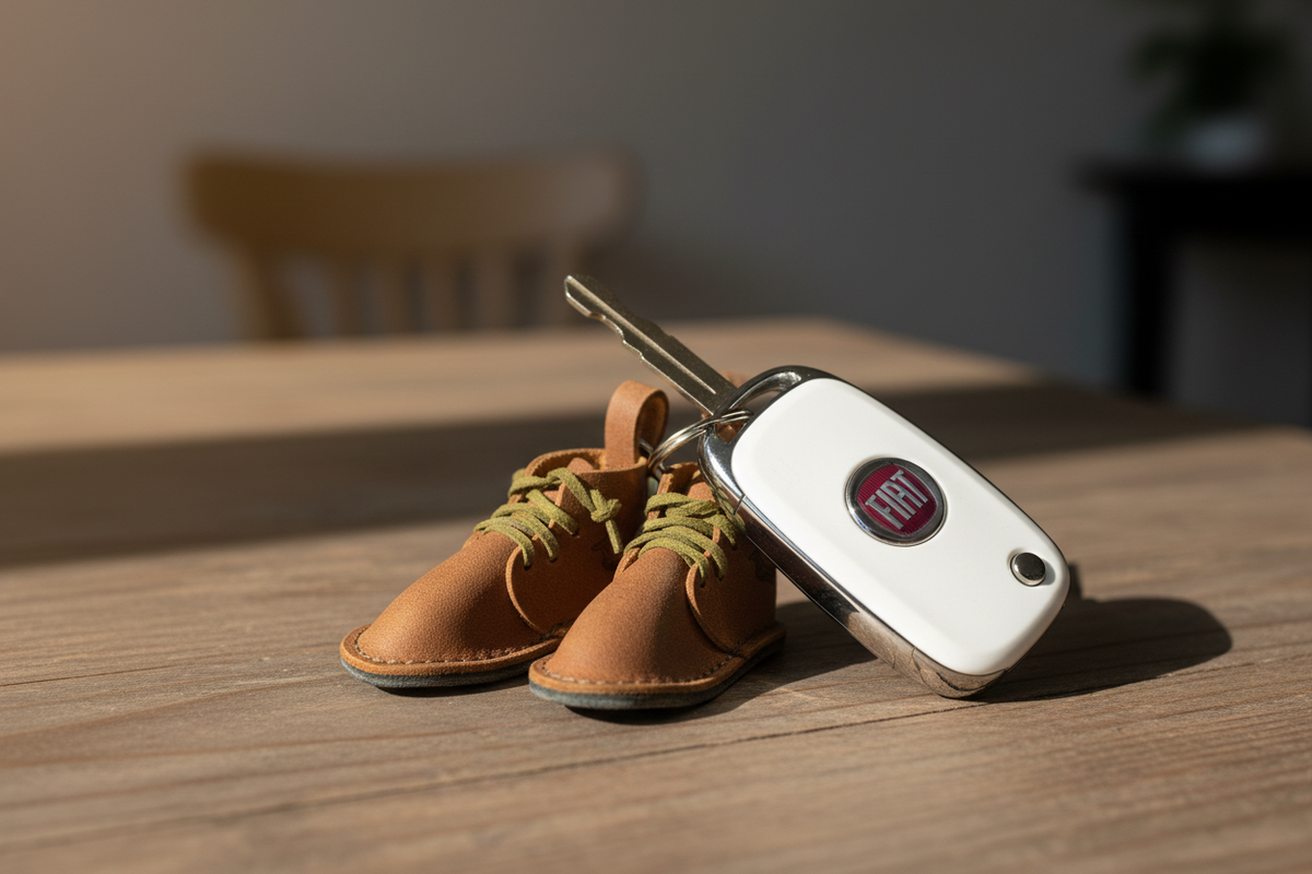 Leather Boot Keyring