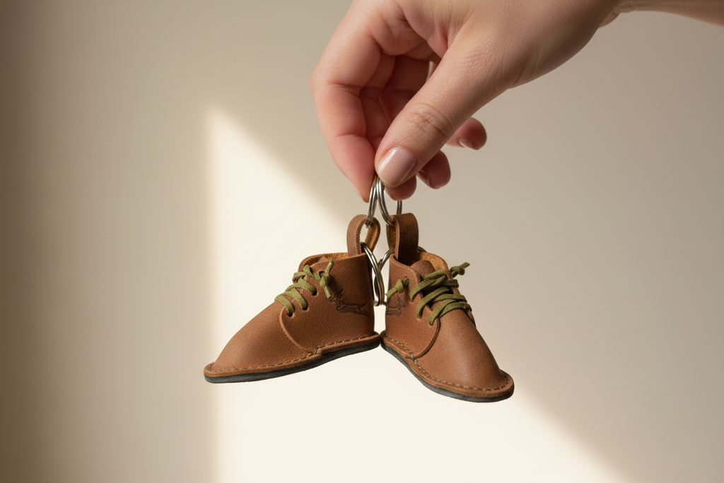 Leather Boot Keyring