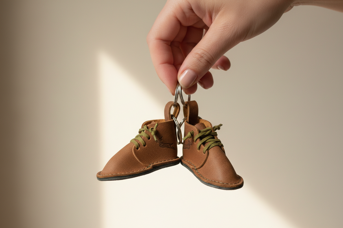 Leather Boot Keyring