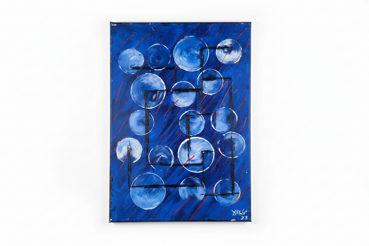 Molicules - Original Acrylic Portrait by Yaku