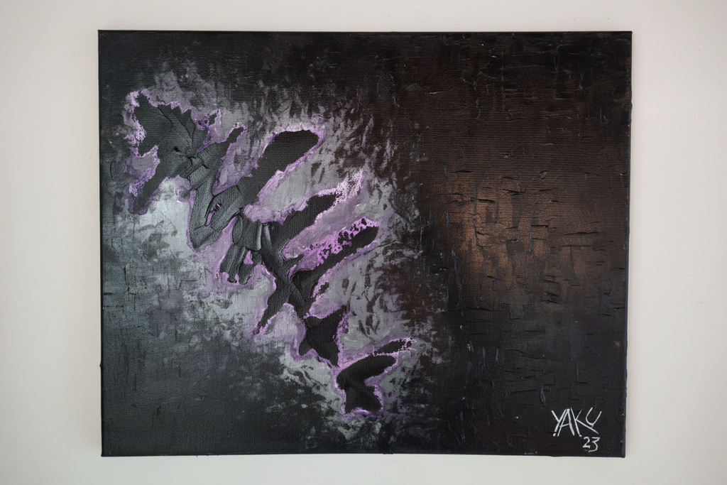 Softened Blow - Original Acrylic Landscape by Yaku