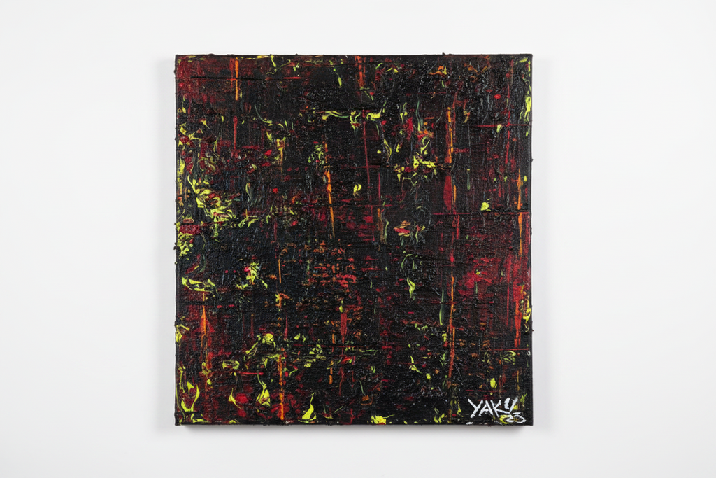 Flames of Ideas - Original Acrylic Portrait by Yaku